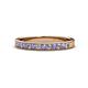 1 - Janice 2.00 mm Round Tanzanite and Diamond 13 Stone Wedding Band 