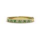 1 - Janice 2.00 mm Round Green Garnet and Diamond 13 Stone Wedding Band 