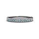 1 - Janice 2.00 mm Round Aquamarine and Diamond 13 Stone Wedding Band 