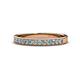 1 - Janice 2.00 mm Round Aquamarine and Diamond 13 Stone Wedding Band 