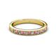 2 - Janice 2.00 mm Round Pink Tourmaline and Diamond 13 Stone Wedding Band 