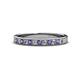 1 - Janice 2.00 mm Round Iolite and Diamond 13 Stone Wedding Band 