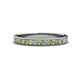 1 - Janice 2.00 mm Round Peridot and Diamond 13 Stone Wedding Band 