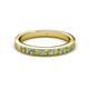 2 - Janice 2.00 mm Round Peridot and Diamond 13 Stone Wedding Band 