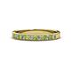 1 - Janice 2.00 mm Round Peridot and Diamond 13 Stone Wedding Band 