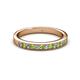 2 - Janice 2.00 mm Round Peridot and Diamond 13 Stone Wedding Band 