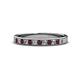 1 - Janice 2.00 mm Round Red Garnet and Diamond 13 Stone Wedding Band 