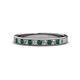 1 - Janice 2.00 mm Round Emerald and Diamond 13 Stone Wedding Band 