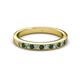 2 - Janice 2.00 mm Round Emerald and Diamond 13 Stone Wedding Band 