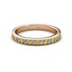 2 - Janice 2.00 mm Round Yellow and White Diamond 13 Stone Wedding Band 