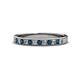 1 - Janice 2.00 mm Round Blue and White Diamond 13 Stone Wedding Band 