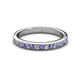 2 - Janice 2.00 mm Round Tanzanite and Diamond 13 Stone Wedding Band 