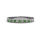 1 - Janice 2.00 mm Round Green Garnet and Diamond 13 Stone Wedding Band 