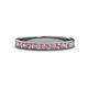 1 - Janice 2.00 mm Round Pink Tourmaline and Diamond 13 Stone Wedding Band 