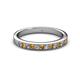 2 - Janice 2.00 mm Round Citrine and Diamond 13 Stone Wedding Band 