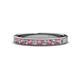 1 - Janice 2.00 mm Round Rhodolite Garnet and Diamond 13 Stone Wedding Band 