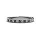 1 - Janice 2.00 mm Round Black and White Diamond 13 Stone Wedding Band 