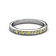 2 - Janice 2.00 mm Round Yellow Sapphire and Diamond 13 Stone Wedding Band 