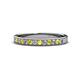 1 - Janice 2.00 mm Round Yellow Sapphire and Diamond 13 Stone Wedding Band 