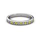 2 - Janice 2.00 mm Round Yellow and White Diamond 13 Stone Wedding Band 