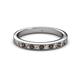 2 - Janice 2.00 mm Round Smoky Quartz and Diamond 13 Stone Wedding Band 