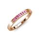 4 - Kathiryn 2.00 mm Pink Sapphire 7 Stone Wedding Band 