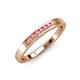 4 - Kathiryn 2.00 mm Pink Tourmaline 7 Stone Wedding Band 