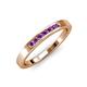 4 - Kathiryn 2.00 mm Amethyst 7 Stone Wedding Band 