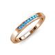 4 - Kathiryn 2.00 mm Blue Topaz 7 Stone Wedding Band 