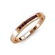 4 - Kathiryn 2.00 mm Red Garnet 7 Stone Wedding Band 