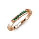 4 - Kathiryn 2.00 mm Emerald 7 Stone Wedding Band 