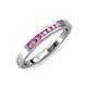 4 - Kathiryn 2.00 mm Pink Sapphire 7 Stone Wedding Band 