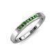 4 - Kathiryn 2.00 mm Green Garnet 7 Stone Wedding Band 