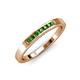 4 - Kathiryn 2.00 mm Green Garnet 7 Stone Wedding Band 