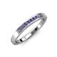 4 - Kathiryn 2.00 mm Iolite 7 Stone Wedding Band 