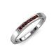 4 - Kathiryn 2.00 mm Red Garnet 7 Stone Wedding Band 