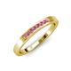 4 - Kathiryn 2.00 mm Rhodolite Garnet 7 Stone Wedding Band 