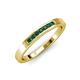 4 - Kathiryn 2.00 mm Emerald 7 Stone Wedding Band 