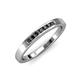 4 - Kathiryn 2.00 mm Black Diamond 7 Stone Wedding Band 