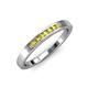 4 - Kathiryn 2.00 mm Yellow Diamond 7 Stone Wedding Band 