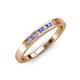 3 - Kathiryn 2.00 mm Tanzanite and Diamond 7 Stone Wedding Band 