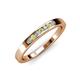 3 - Kathiryn 2.00 mm Peridot and Diamond 7 Stone Wedding Band 