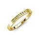 3 - Kathiryn 2.00 mm Yellow and White Diamond 7 Stone Wedding Band 