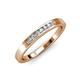 3 - Kathiryn 2.00 mm Aquamarine and Diamond 7 Stone Wedding Band 