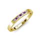 3 - Kathiryn 2.00 mm Amethyst and Diamond 7 Stone Wedding Band 