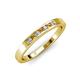 3 - Kathiryn 2.00 mm Citrine and Diamond 7 Stone Wedding Band 