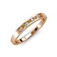 3 - Kathiryn 2.00 mm Citrine and Diamond 7 Stone Wedding Band 