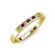 3 - Kathiryn 2.00 mm Red Garnet and Diamond 7 Stone Wedding Band 