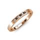 3 - Kathiryn 2.00 mm Smoky Quartz and Diamond 7 Stone Wedding Band 