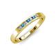 3 - Kathiryn 2.00 mm London Blue Topaz and Diamond 7 Stone Wedding Band 